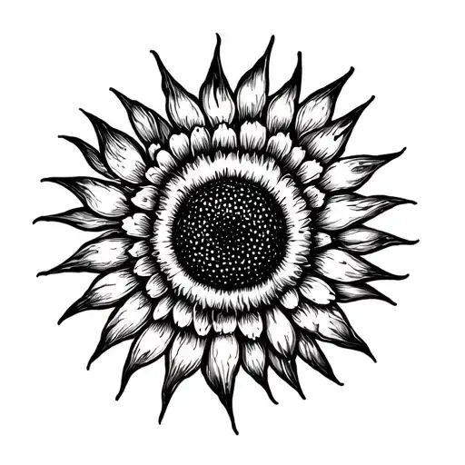 Black Sun Wih Flaming Flares Looking Like Sunflower