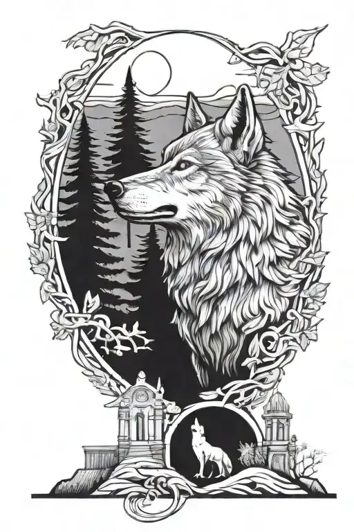 Wolf Howling Over Graves Parents Loss