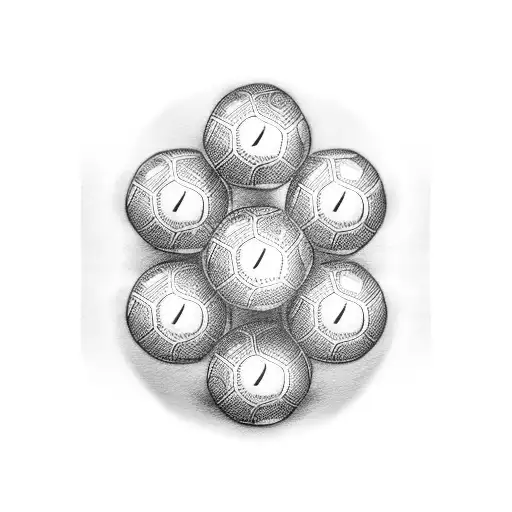 A Sushi Roll With Soccer Balls As The Ingredients