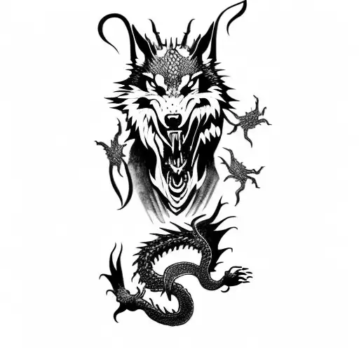 A Dragon And A Wolf