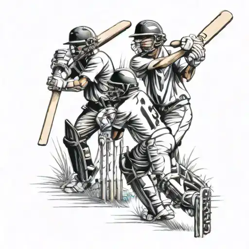 Cricket 11 Team Players Playing Back