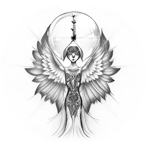 Hourglass With Fallen Angel Feathers