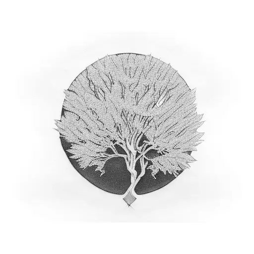 A Crimson Maple Tree Branch