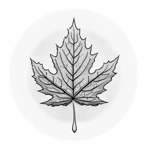 A Crimson Maple Tree Branch Multiple Leaves