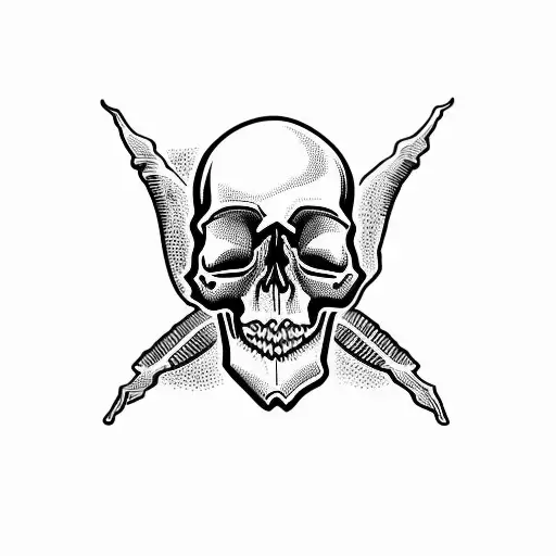 Skull And Roses Black