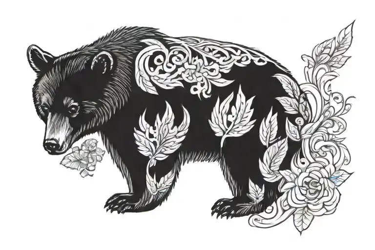 Chest Tattoo Orthodox Bear