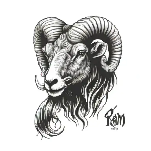 Ram In Black And White
