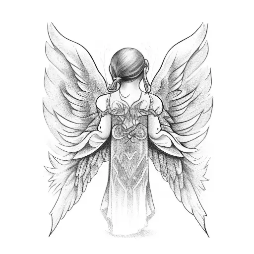 A Hauntingly Beautiful Angel With Shattered Wings