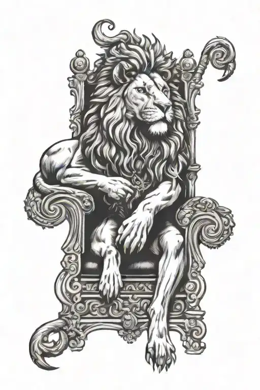 Lion On Throne