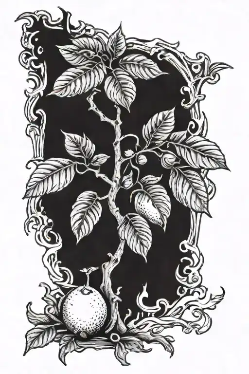 A Burning Lemon Tree Growing