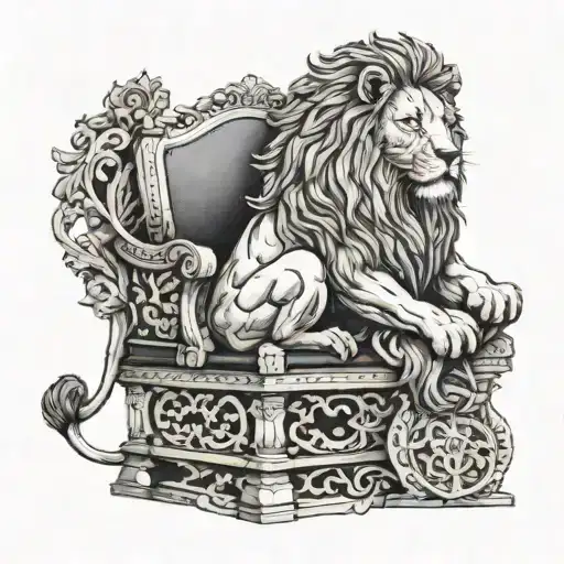 Lion On Throne