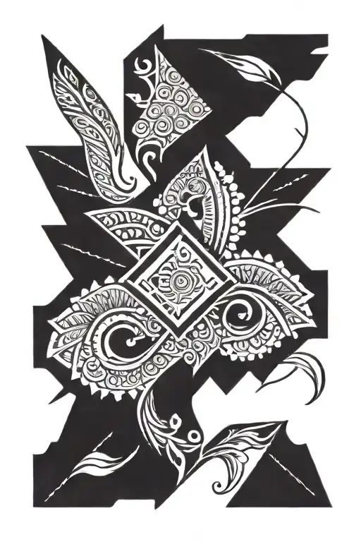 Samoan Designs In Black