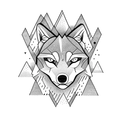 Mountains As The Main Topic And Including Small Wolf Long Tattoo For Forearm