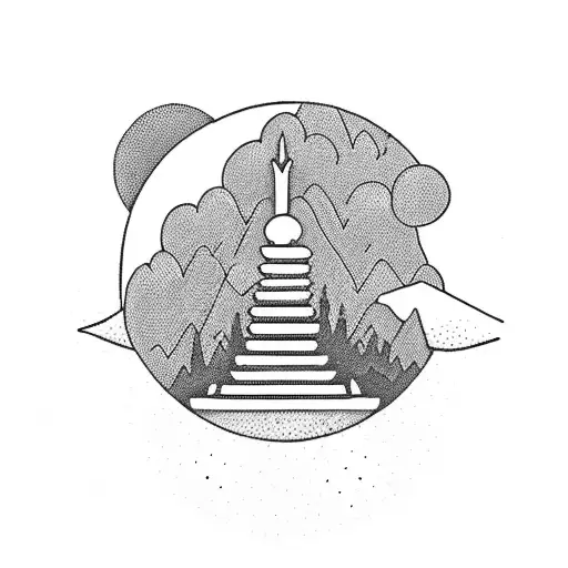 A Person Meditating On A Mountain Peak With The Words 'Inner Peace' Written Below