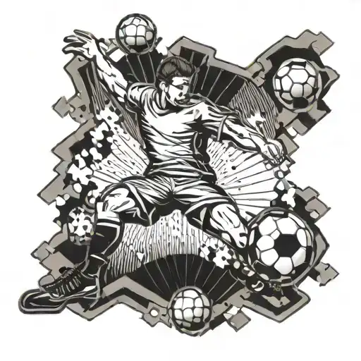 A Football Player Kicking A Puzzle Piece Instead Of A Ball