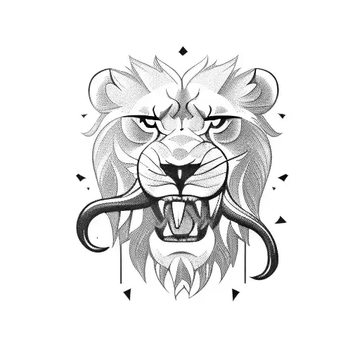 A Fierce Lion Holding A Volleyball In Its Mouth