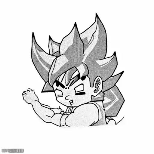 Baby Son Goku Riding On Shen Long's Back