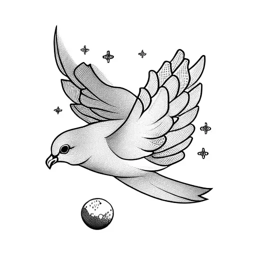 Dove With A Seven
