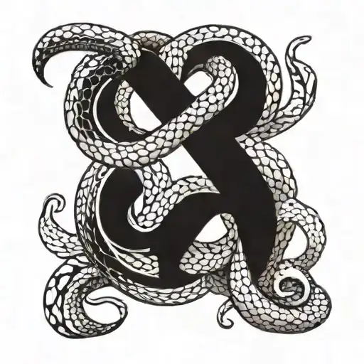 Number 49 With A Snake Coiled