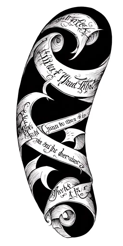 Viking Texts Curved Along