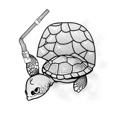 Turtle Smoking Joints With A Cap