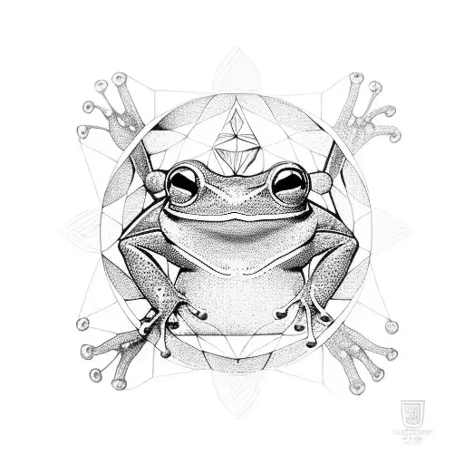 A Frog Made Up Of Sacred Geometry Sapes