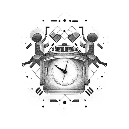 Guy Upstairs Blurred With A Cronometer On The Top