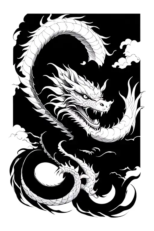 Japanese Dragon Flying