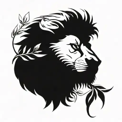 A Majestic Lion Holding An Olive Branch In Its Mouth