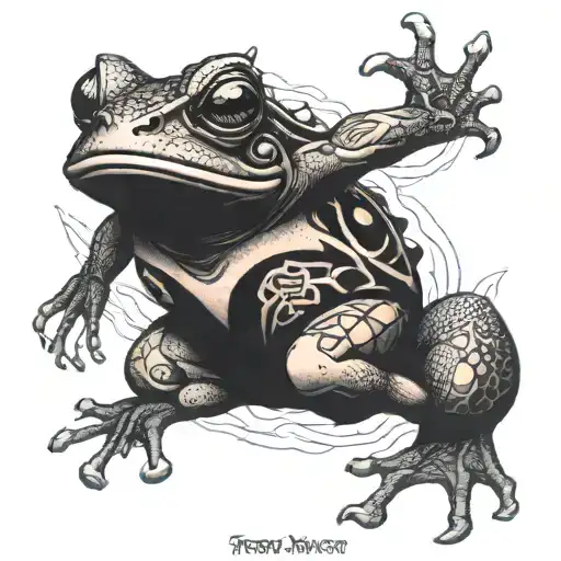 Strong Warrior Woman Frog