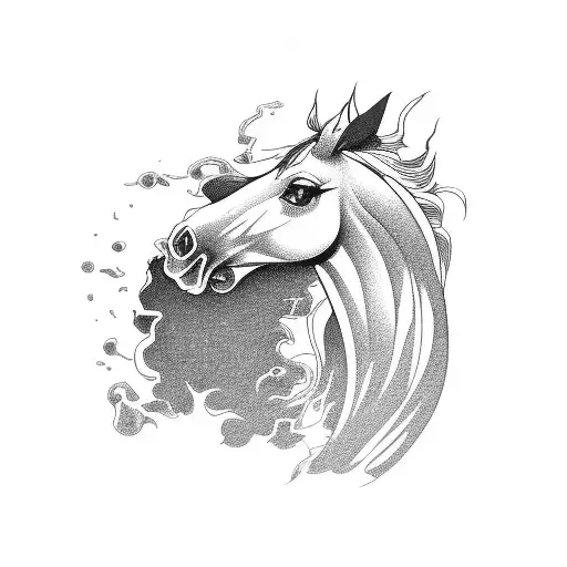 A Black Honda Mt-25 In White Rearing Horse