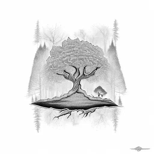 Tree With Passing Through All Seasons