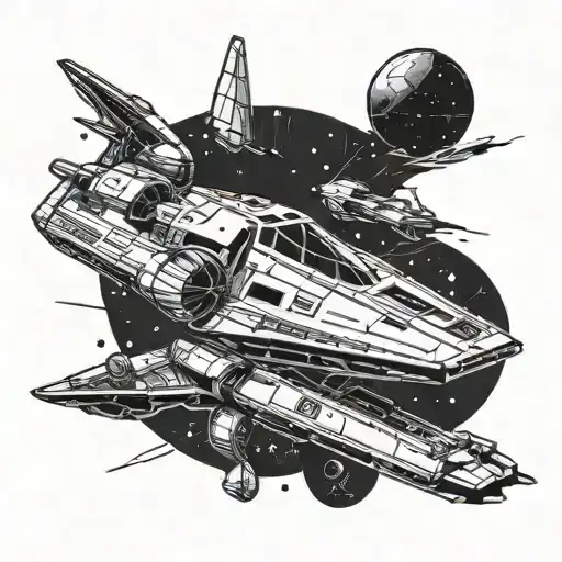 Star Wars Spaceship Flying