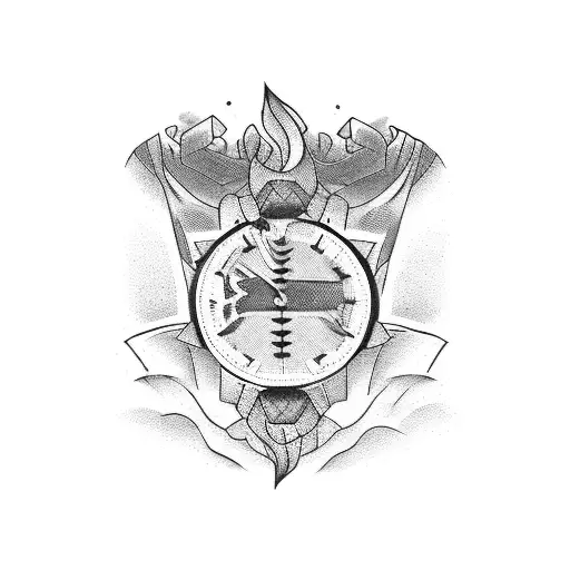 Nordic Wrist Band Tattoo With Black Outer And Line Inner