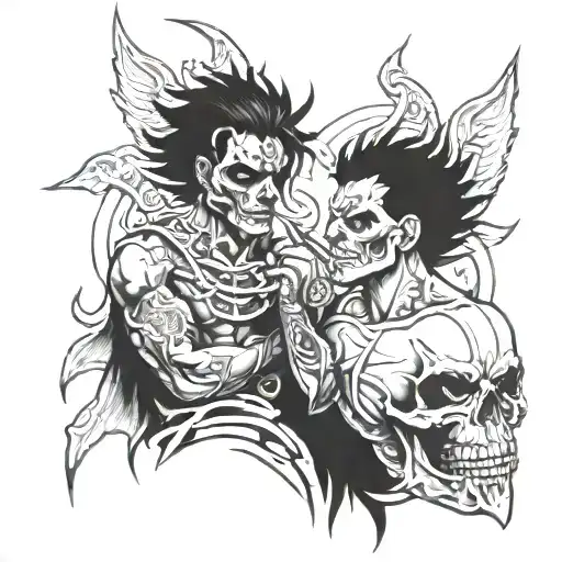 Good Vs Evil Battle Chicano