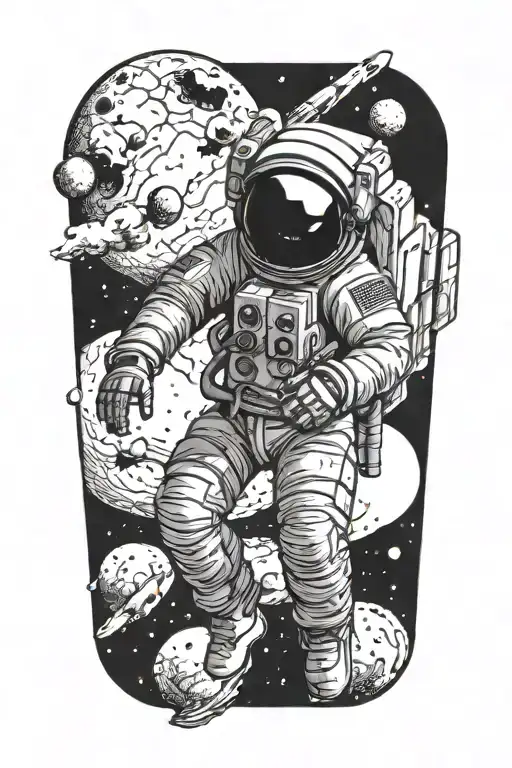 Dead Astronaut Floating In Space
