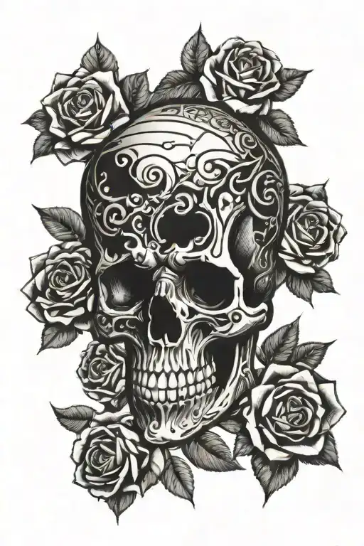 Skull And Roses