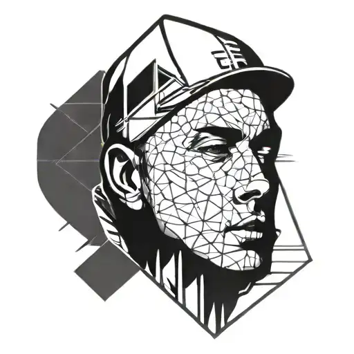 Eminem Triangle Minimal Line Art