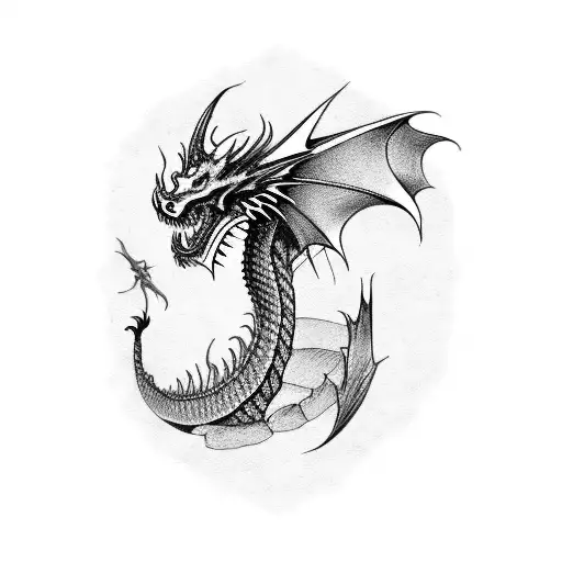 Red And Black Dragon Spine