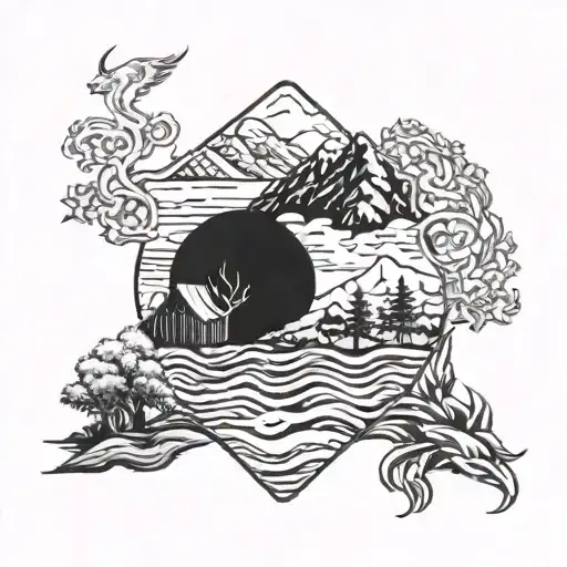 Viking Vs Country Landscape