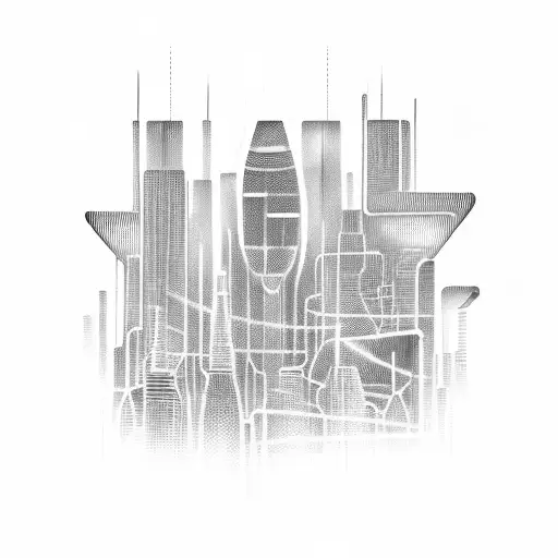 A Futuristic Cityscape With Pulsating Neon Lights Inspired By Electronic Music