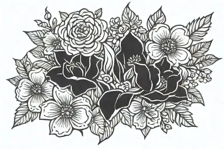 Mexican Field Holding Flowers