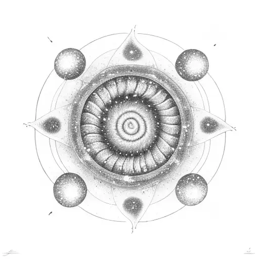 Spiral Galaxy With Stars At Exterior