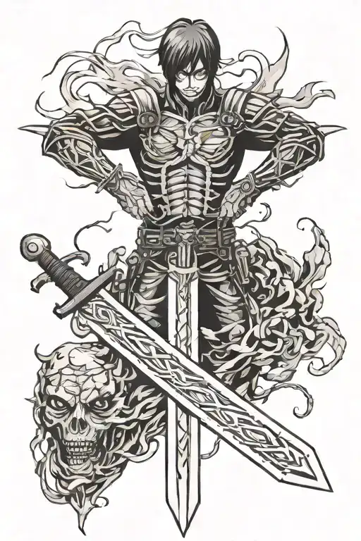 Sword From Attack On Titan With Words Shinzo Wo Sasageyo