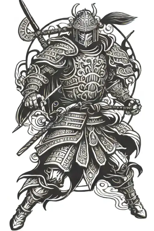 Aries Samurai And Spartan Warrior