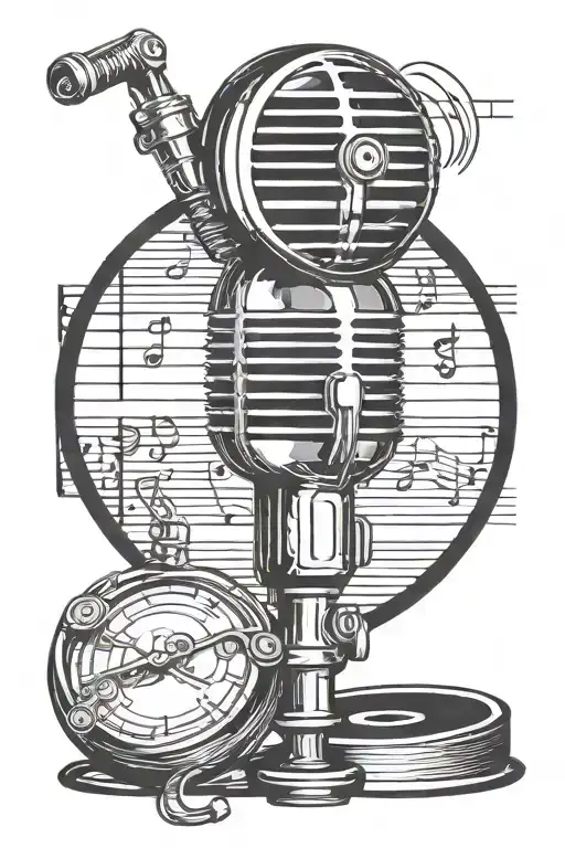 Vintage Music Microphone