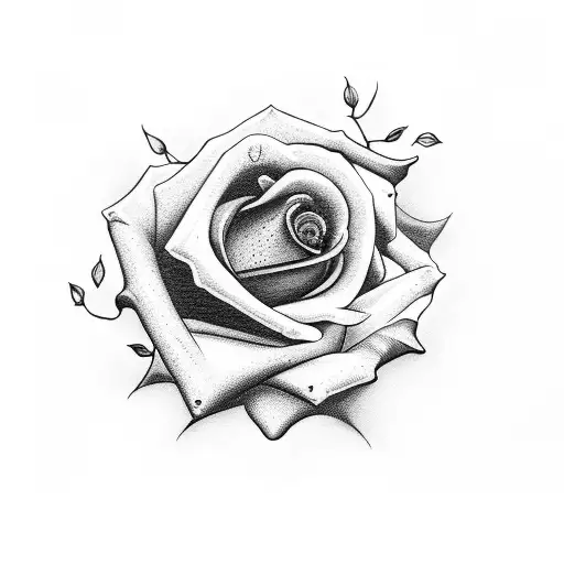 A Majestic Moonlit Rose Blooming In The Midnight Sky