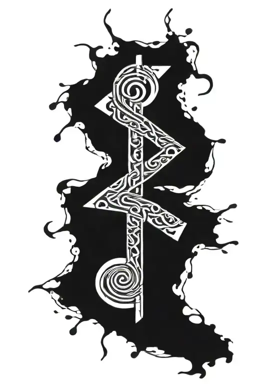 Viking Runes And Music Notes