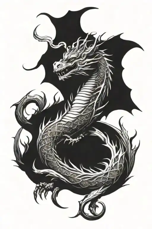 Fantasy Fire Dragon Resting Peacefully