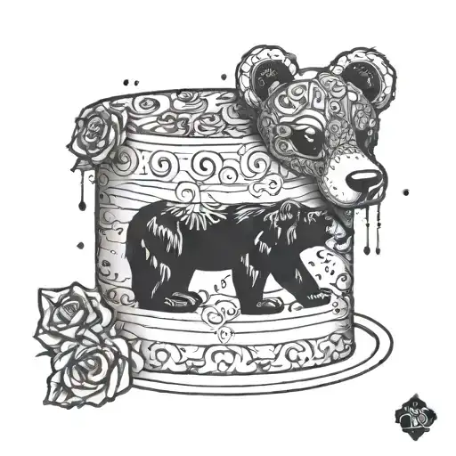 Carat Cake With A Bear